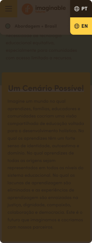 Imaginable Futures: Brasil (language switch UI)