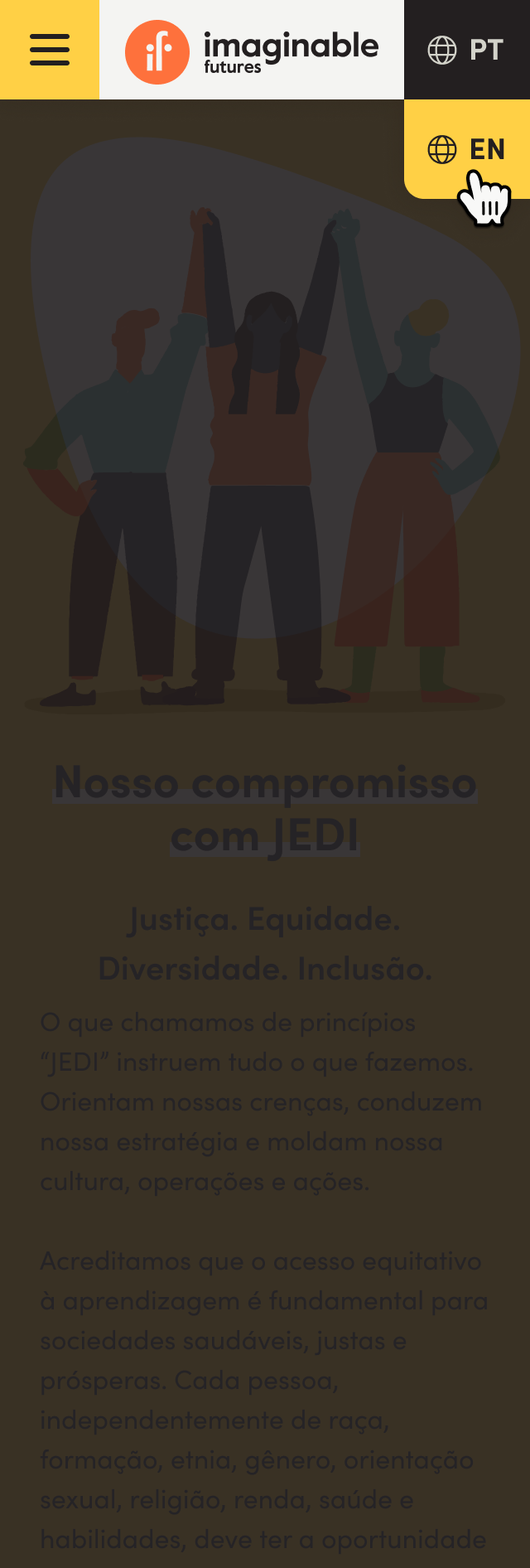 Imaginable Futures: Brasil (language switch UI)