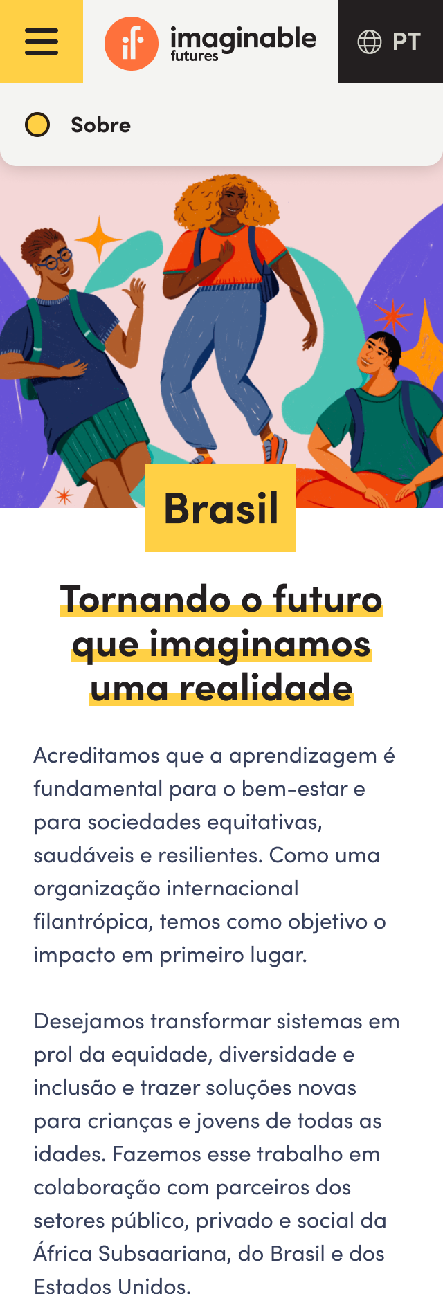 Imaginable Futures: Brasil (Microsite Internal Page)