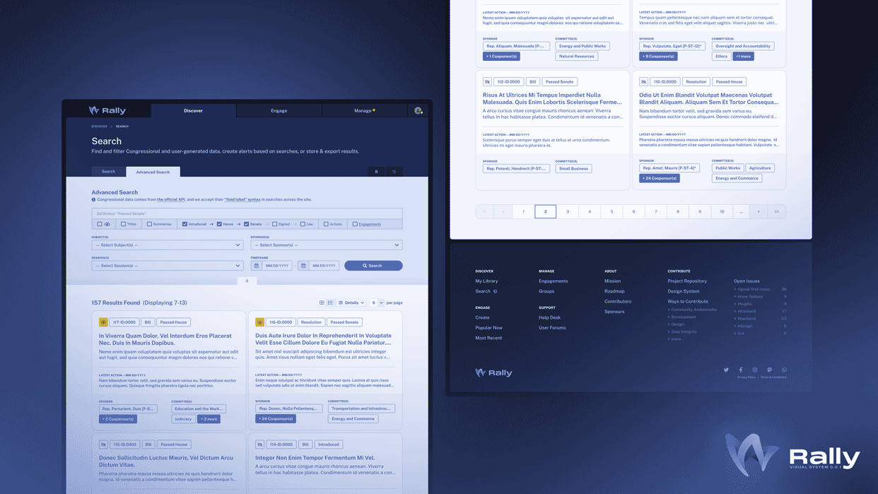 Legislation detail view