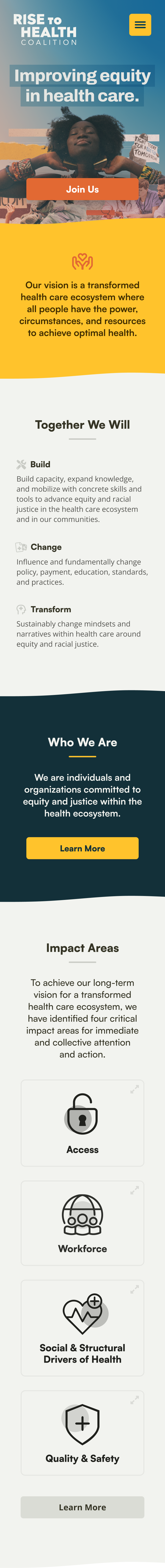 Rise to Health Coalition: Homepage
